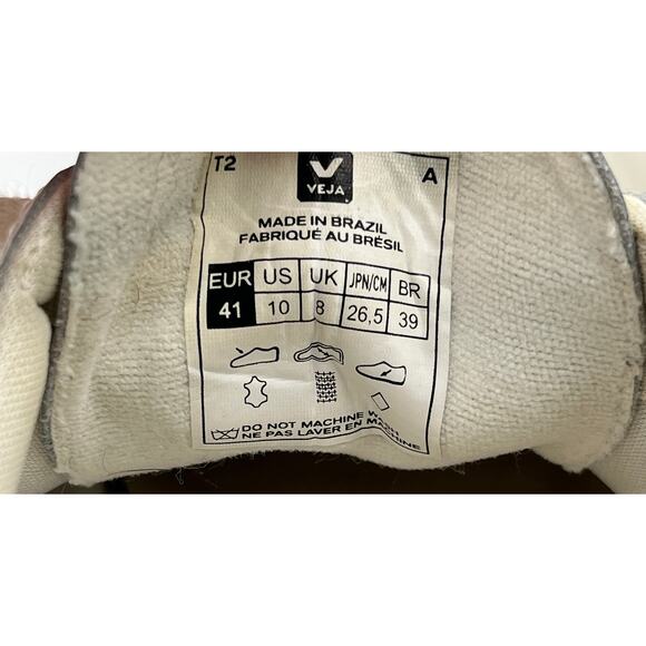 VEJA Esplar Leather Logo Sneakers White sz 10 - Picture 8 of 9